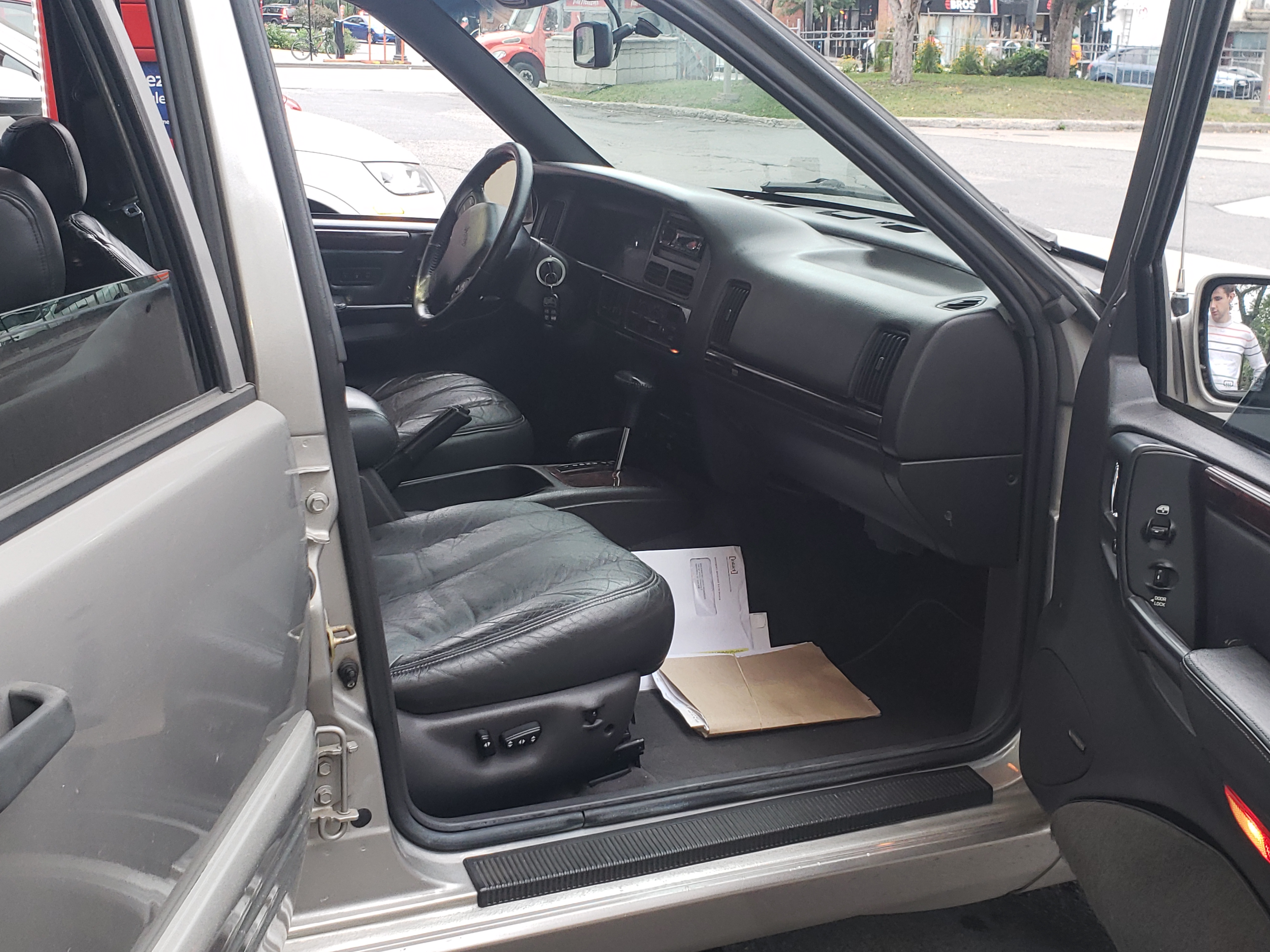 Passenger side with door open
