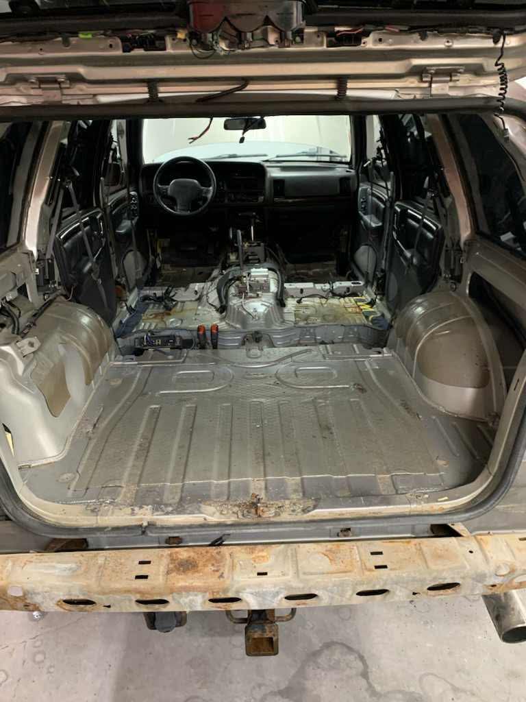Interior stripped bare