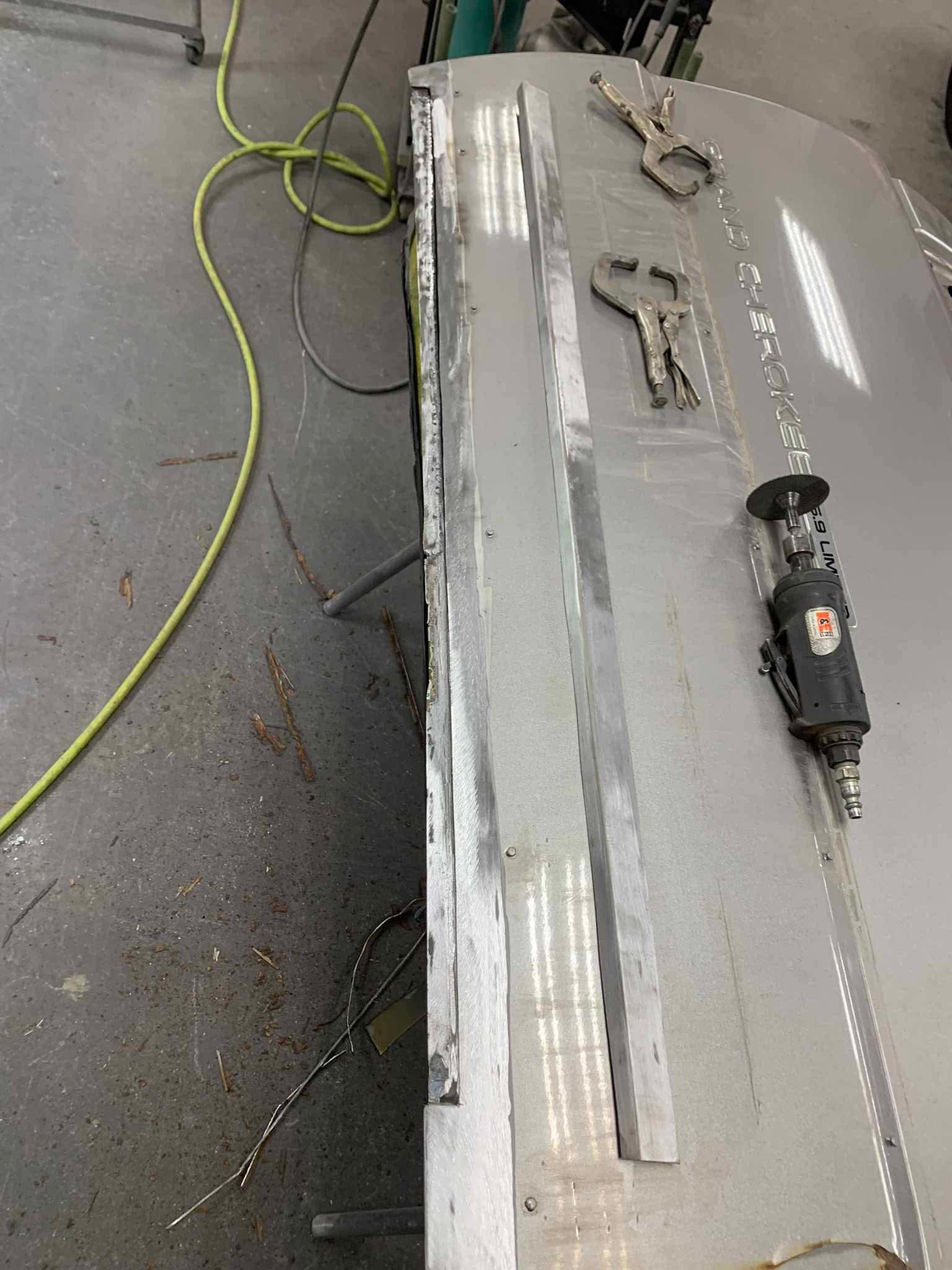 Ground flat after welding